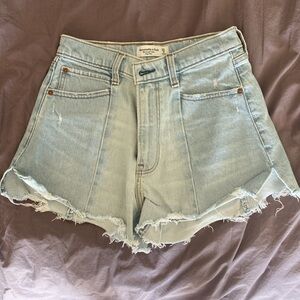 Light wash Abercrombie high waist shorts size 25